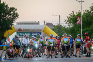 Riders staged and waiting for the start of Hotter’N Hell