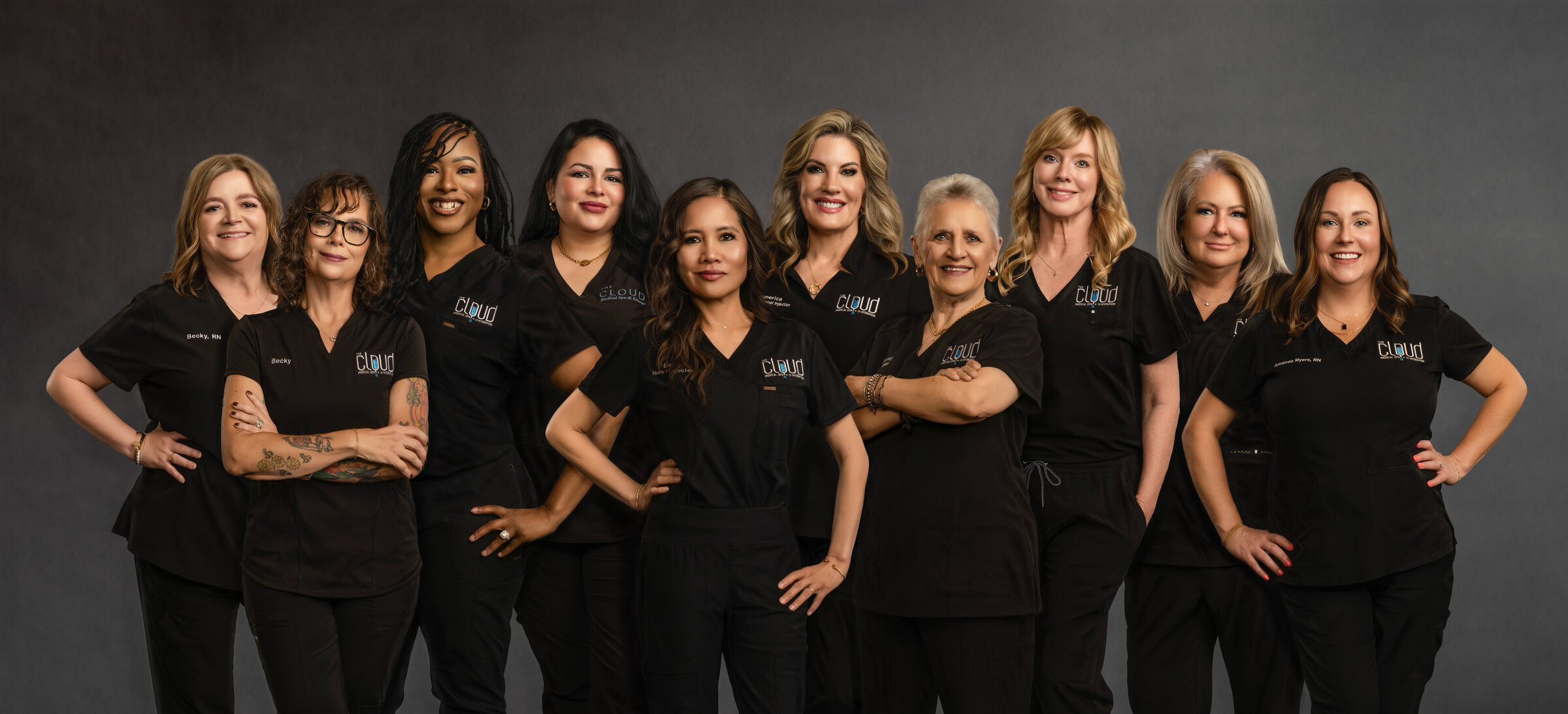 Award-winning Signature Team Composite photography by Nashville branding photographer Lorraine Howard. Portfolio Example: Cloud Medical Spa.